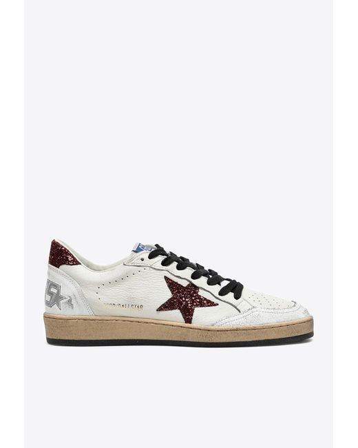 Golden Goose Deluxe Brand White Low-top Ball-star Sneakers In Leather