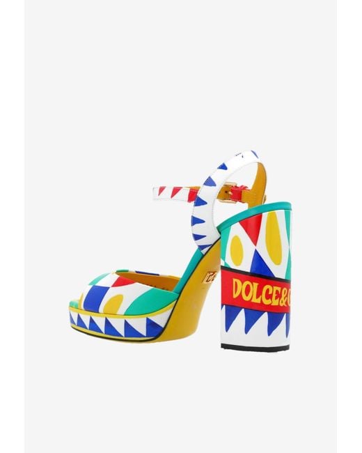 Dolce & Gabbana Blue Keira Platform Sandal