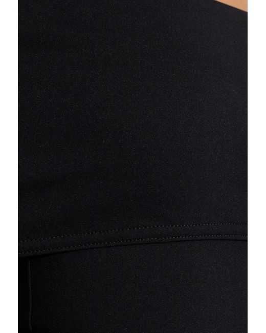 Bottega Veneta Black Stretch Nylon Off-Shoulder One-Piece Swimsuit
