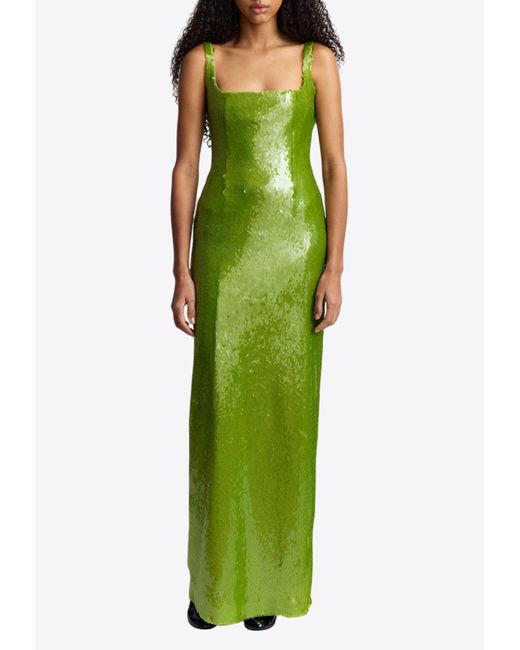16Arlington Green Electra Sequin-Embellished Maxi Dress
