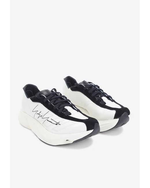 Y-3 White Adios Pro 3 Low-Top Sneakers for men