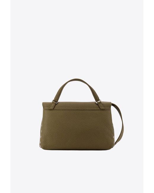 Zanellato Green Small Postina Leather Crossbody Bag