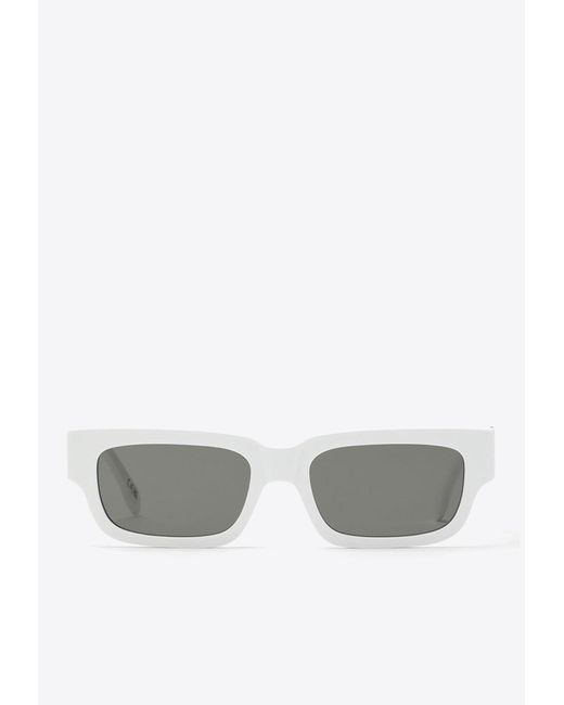 Retrosuperfuture Gray Roma Rectangular Sunglasses for men