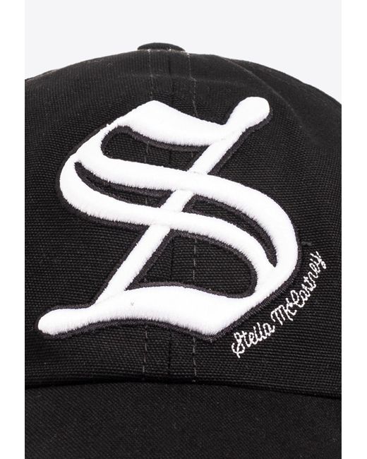 Stella McCartney Black Logo-Embroidered Baseball Cap