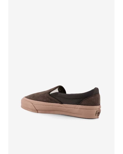 Vans Brown Classic 98 Slip-On Suede Sneakers