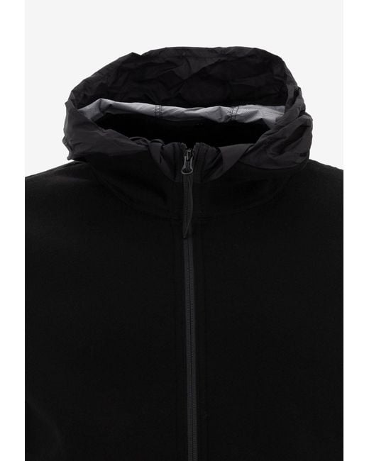 C P Company Black Metropolis Series Zip-Up Cardigan for men