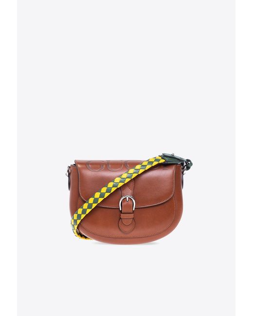 Gucci Logoembossed Crossbody Bag in White Lyst