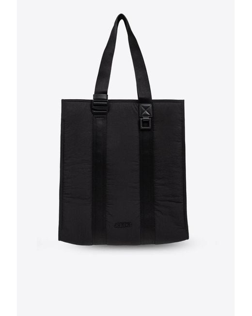 Jacquemus Black Logo Jacquard Cuerda Tote Bag for men