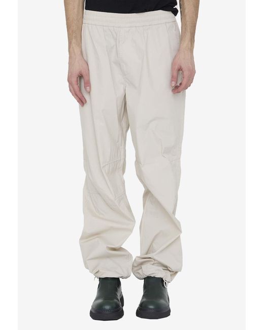 Burberry White Elasticated Waistband Track Pants for men
