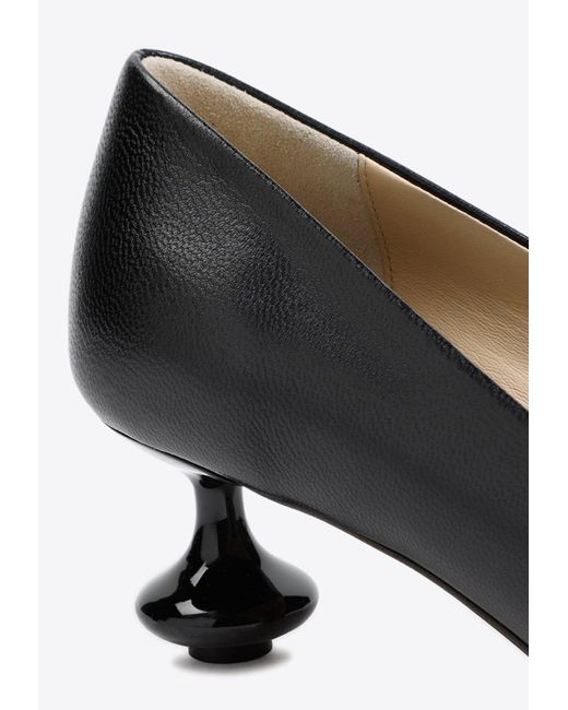 Loewe Black Toy Sculpted-heel Leather Heeled Courts