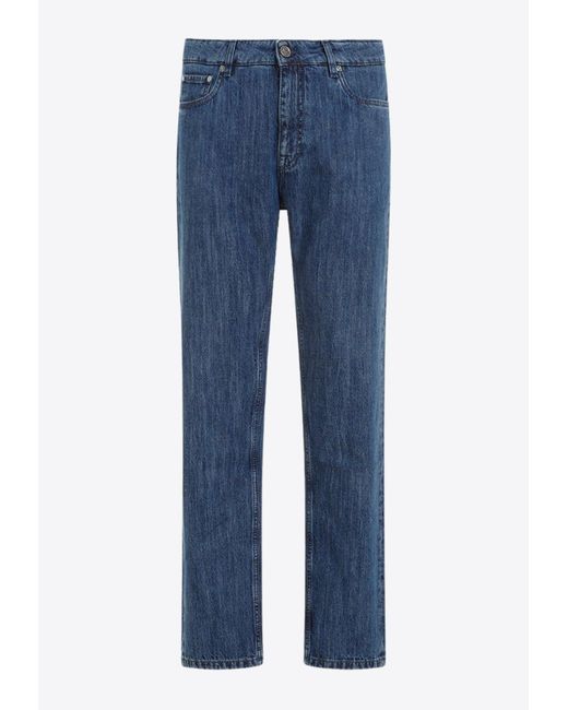 Etro Blue Straight-Leg Roma Jeans for men