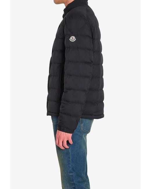 Moncler Blue Selves Padded Down Jacket for men