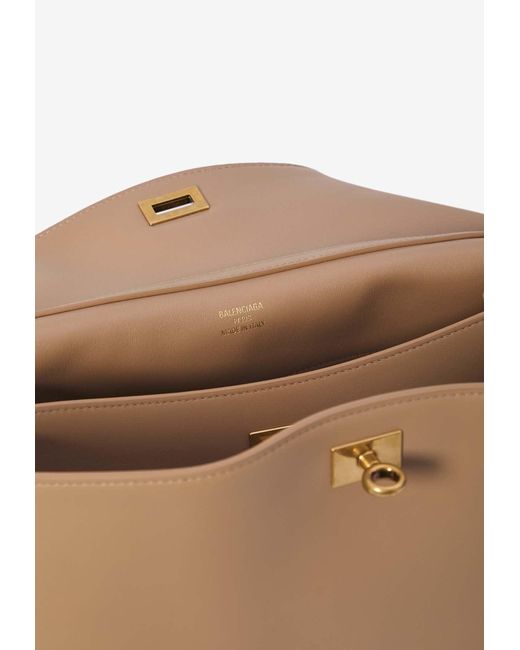 Balenciaga Medium Rodeo Leather Top Handle Bag in Natural | Lyst