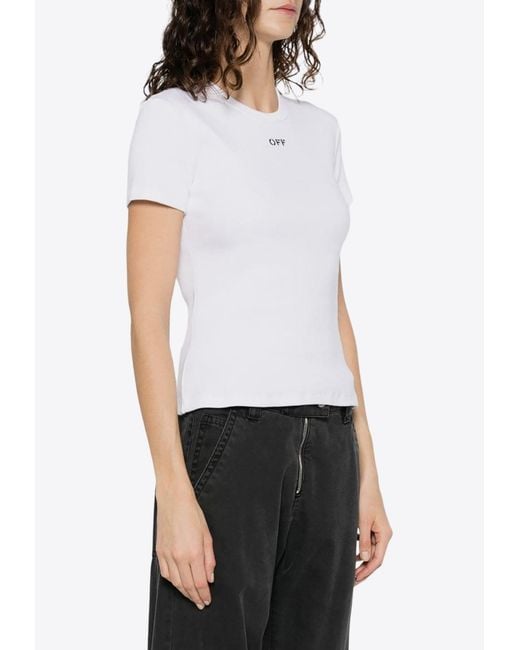 Off-White c/o Virgil Abloh White Off Stamp Rib Basic Tee