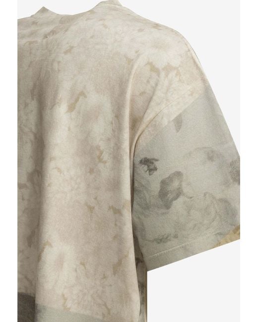 Maison Margiela White Patchwork Printed T-Shirt for men