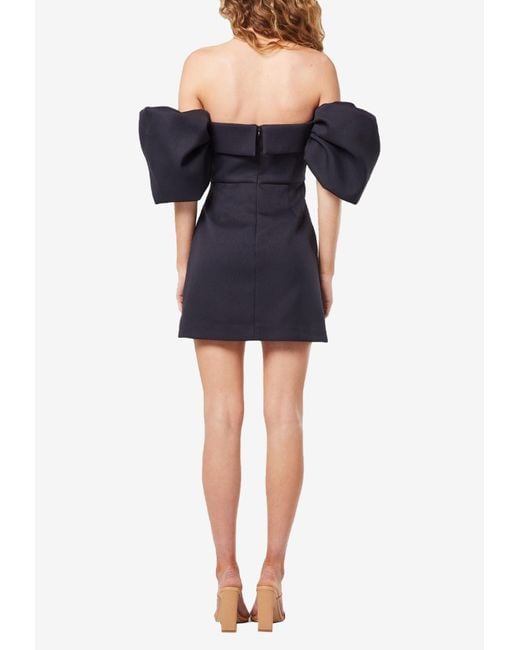 Elliatt Black Palladium Off-Shoulder Mini Dress