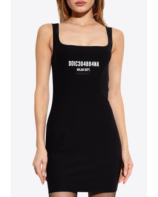Dolce & Gabbana Black Slip Mini Dress