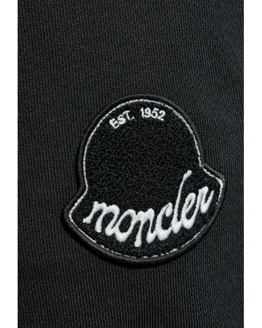 Moncler Black Logo Patch Track Pants for men