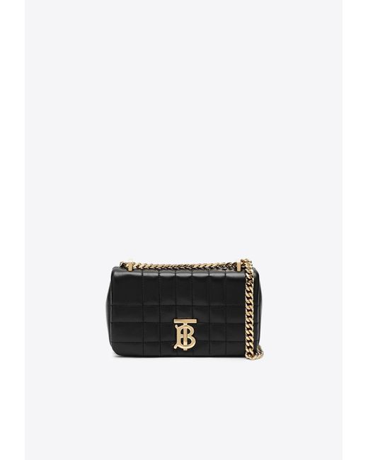 Burberry White Mini Lola Quilted Leather Crossbody Bag