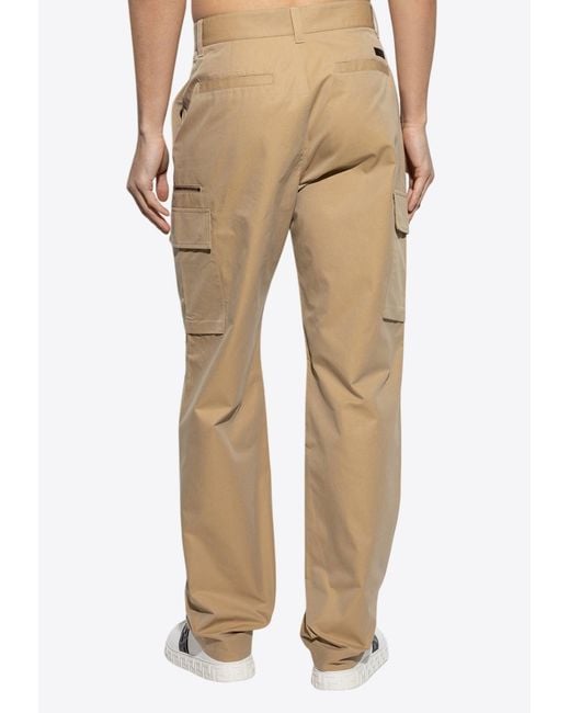 Versace Natural Tailoring Label Cargo Pants for men