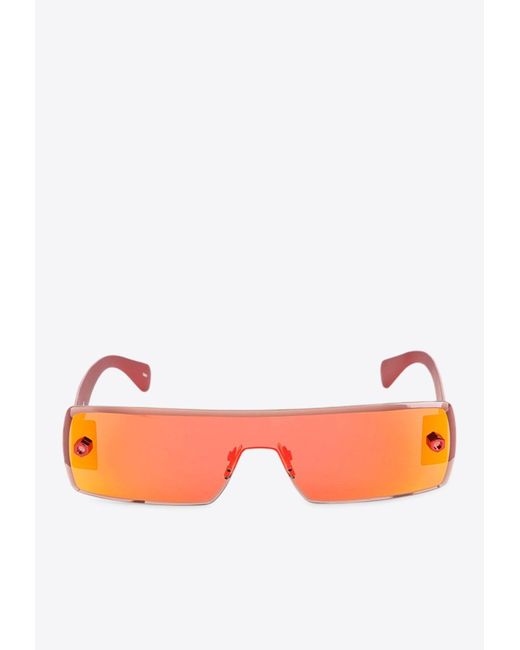 【VIP価格 2色展開】ALAIA NARROW MASK SUNGLASSES サングラス Silver Mask Sunglasses | ALAIA - Antonia