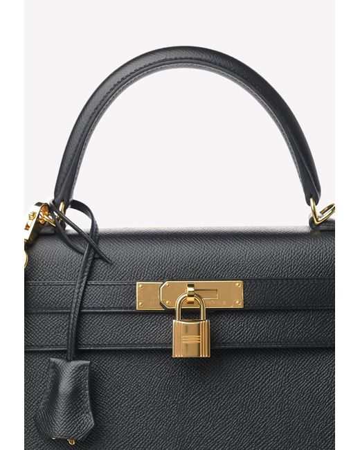 Hermès Kelly 20 Desordre Black Epsom With Gold Hardware - AG