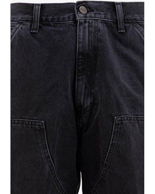 Carhartt Blue Double Knee Denim Shorts for men
