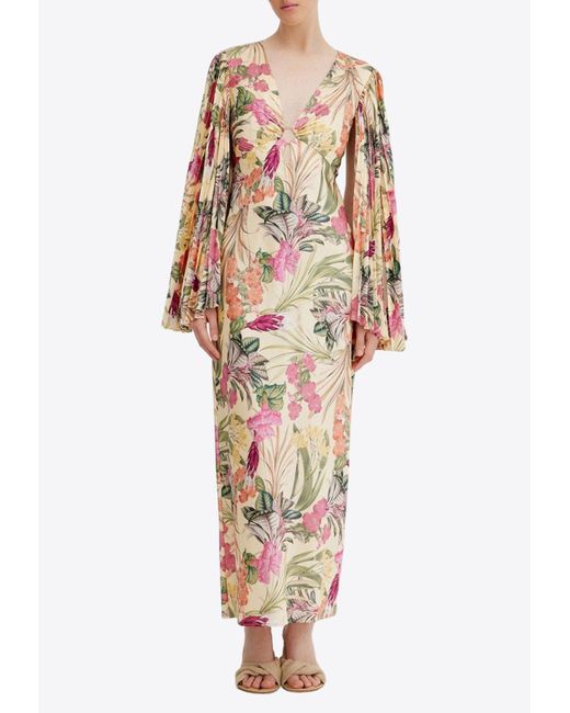 Significant Other White Pixi Floral Maxi Dress