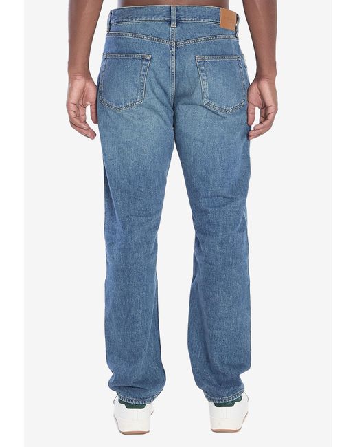 Saint Laurent Blue Mick Straight-Leg Jeans for men