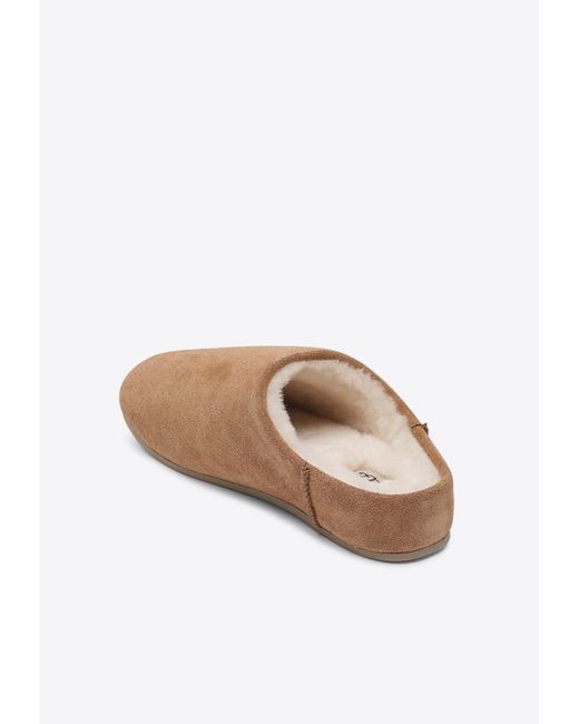 Ugg Brown Elea Suede Slippers