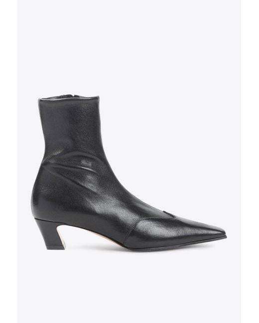 Khaite White Nevada 40 Ankle Boots