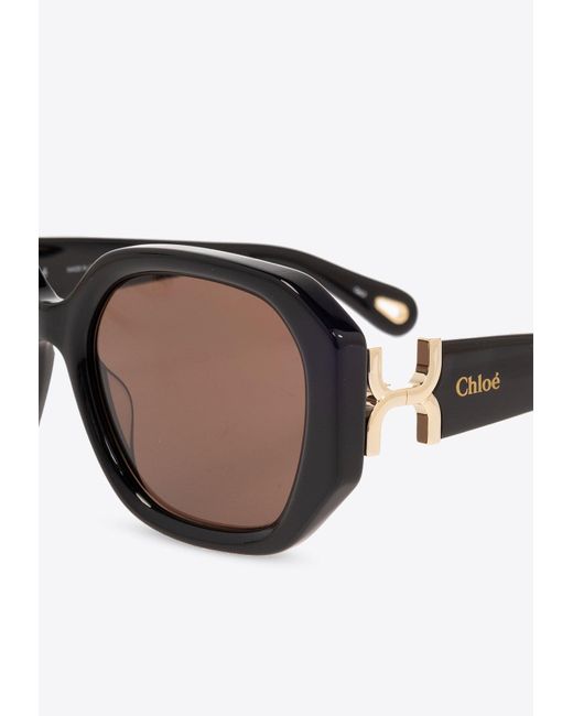 Chloé Natural Marcie Square-Framed Sunglasses