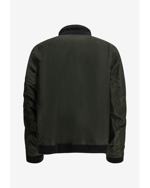 Sacai Black Reversible Zip-Up Jacket for men