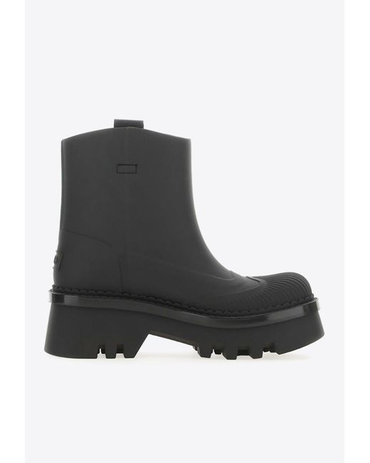 Chloé Black Raina Mid-Calf Rain Boots