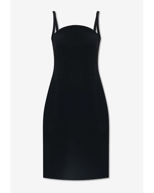 Versace Black Sleeveless Slip Cady Dress