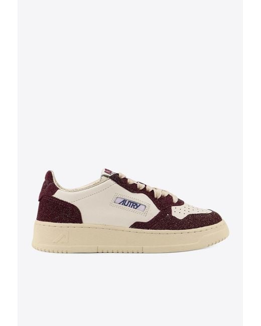 Autry White Medalist Leather Sneakers