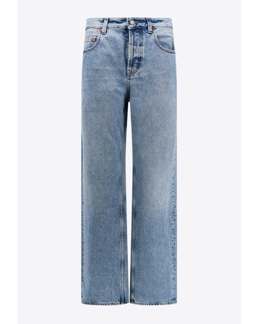 Saint Laurent Blue Long Baggy Jeans