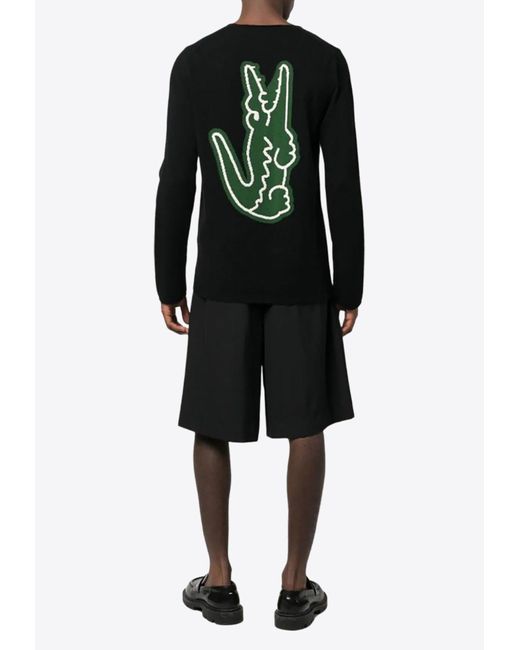 Comme des Garçons Black X Lacoste Logo-Patch Wool Sweater for men