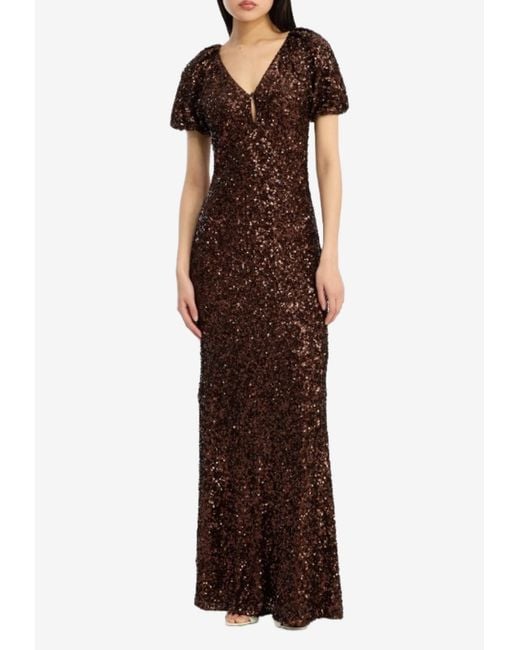 rotate birger christensen lace v neck maxi dress Satin Lace Maxi Dress by ROTATE Online | THE ICONIC