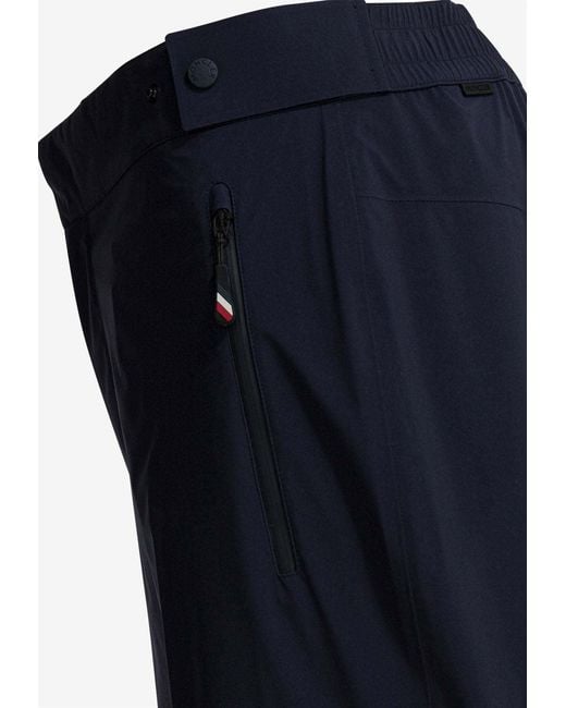 Moncler Blue Technical Straight Pants for men