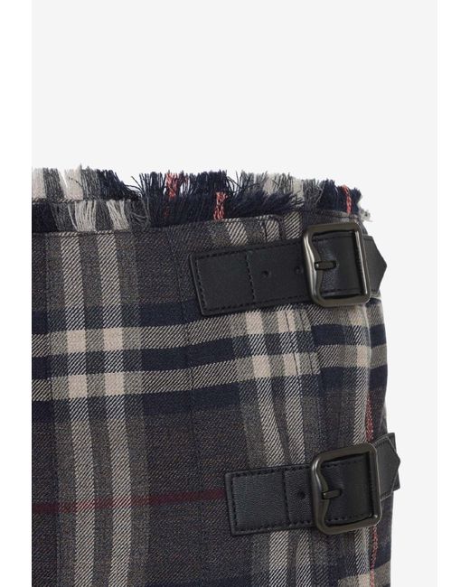 Burberry Gray Check Mini Skirt