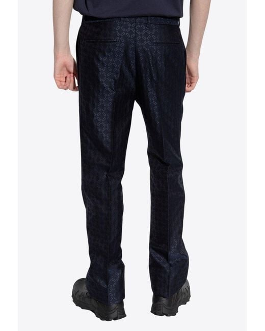 Givenchy Blue Monogram Wool Tailored Pants for men