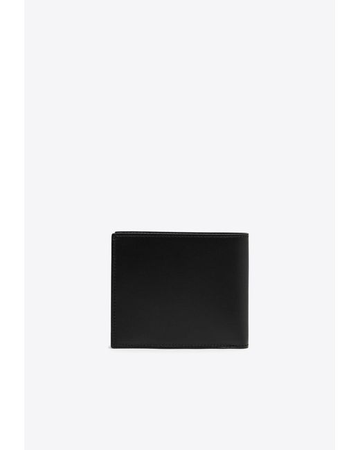 Ferragamo Black Logo Leather Bi-Fold Wallet for men