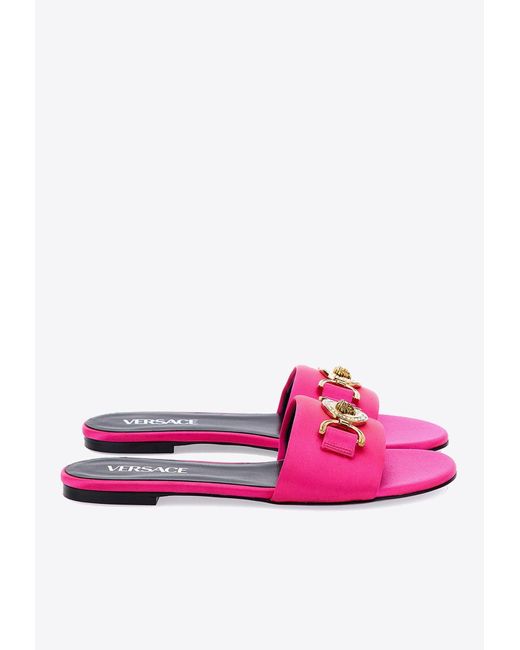 Versace Pink Medusa '95 Flat Sandals