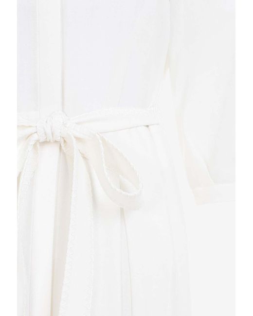 Gabriela Hearst White Andy Cashmere And Wool Maxi Dress