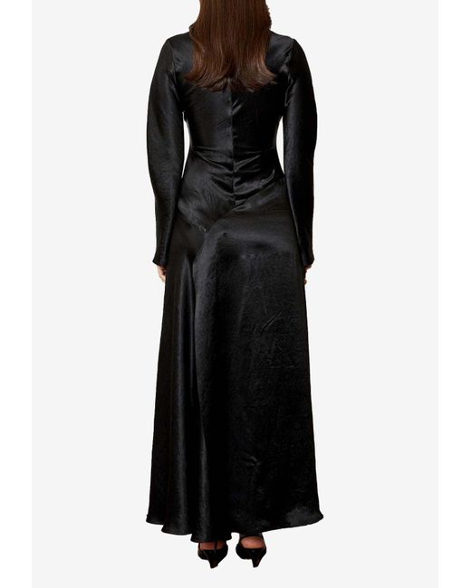 Abadia Black Yara Stain Maxi Dress