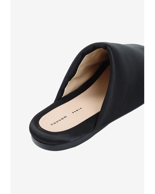 Carven Black Garnier Padded Slippers