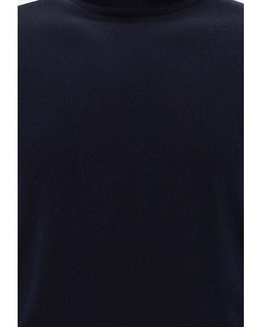 John Smedley Blue Cherwell Turtleneck Sweater for men