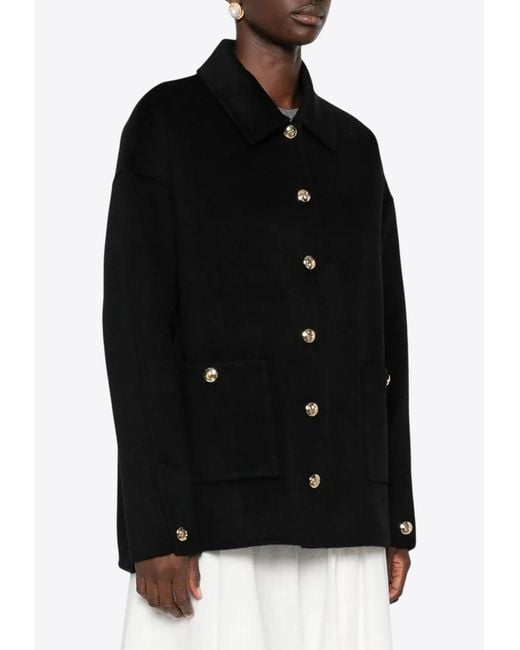 Anine Bing Black Luca Cashmere Buttoned Jacket
