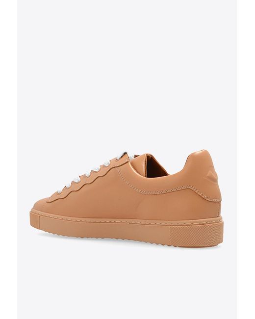 See By Chloé Brown Logoed Low-Top Leather Sneakers